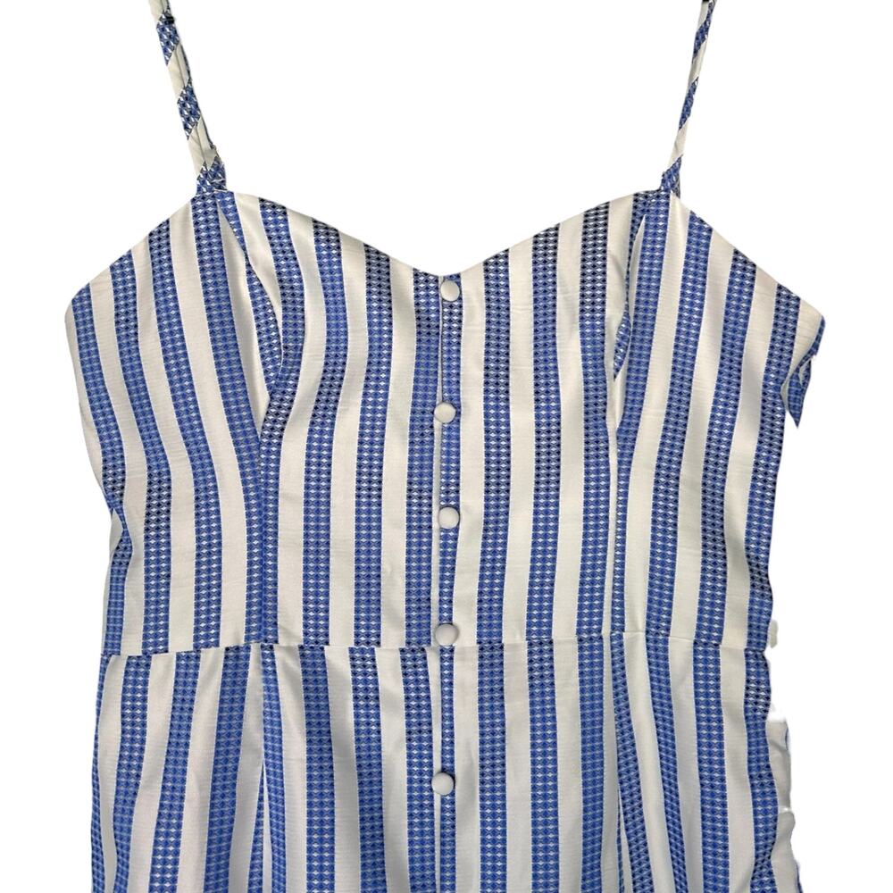 Anthropologie Blue and White Striped Midi Dress - Picture 4 of 8